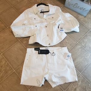 Jacket shorts outfit set